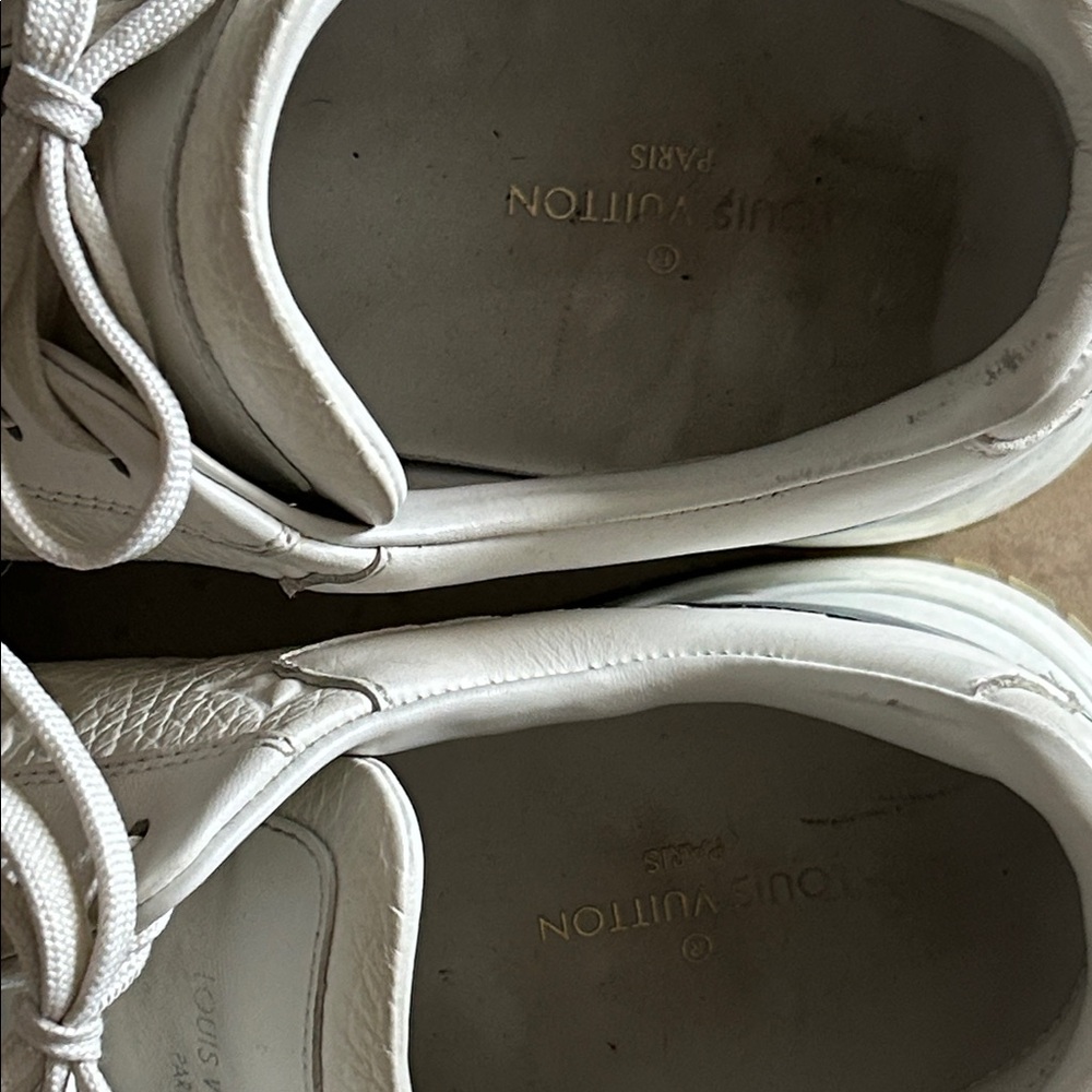 Louis Vuitton White and Gray Athletic Shoes - Picture 3 of 9